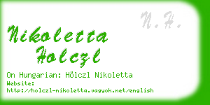 nikoletta holczl business card